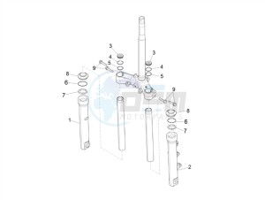 MEDLEY 150 4T IE ABS MA03M, M885M (APAC) drawing Fork's components (Kayaba)