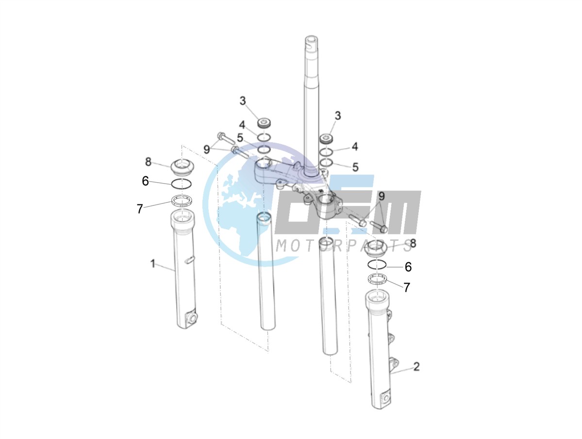 Fork's components (Kayaba)