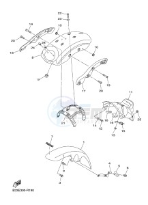 XVS950CR XVS950 CAFE RACER XV950 RACER 60TH ANNIV. (B33E) drawing FENDER