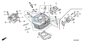 CRF80F9 Mexico - (MX) drawing CYLINDER HEAD