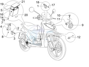 Liberty 200 4t Sport e3 drawing Remote control switches - Battery - Horn