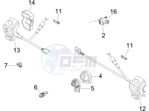 GTV 300 4T 4V ie drawing Selectors - Switches - Buttons