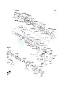 KLX 125 B (B6F) B6F drawing TRANSMISSION