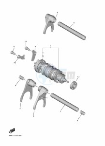 YZF600W YZF-R6 (BN6U) drawing SHIFT CAM & FORK