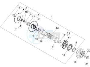 Beverly 250 ie Sport e3 drawing Driven pulley