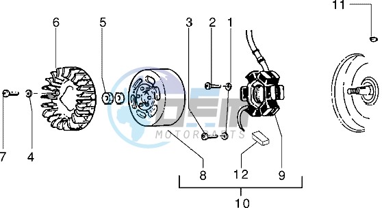 Flywheel magneto