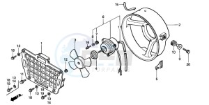 TRX350 FOURTRAX drawing COOLING FAN