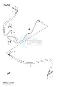 AN650 (E3-E28) Burgman drawing REAR BRAKE HOSE (AN650AL1 E33)