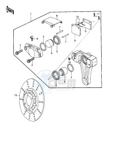 KZ 1000 B [KZ1000 LTD] (B3-B4) [KZ1000 LTD] drawing REAR BRAKE -- 79-80 B3_B4- -