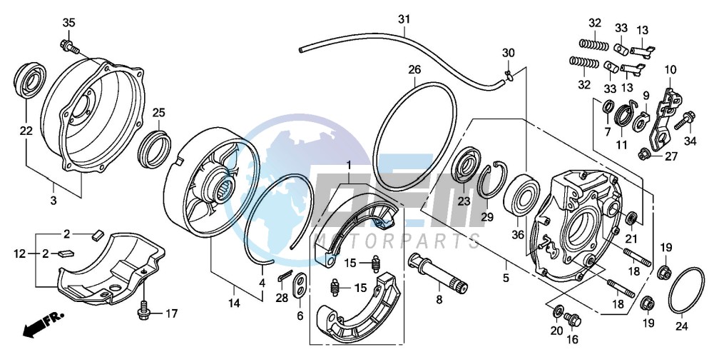 REAR BRAKE PANEL