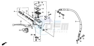 CRM50R drawing FR. BRAKE MASTER CYLINDER