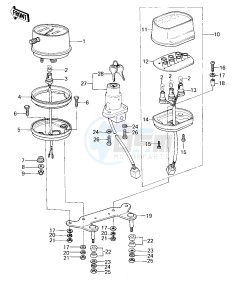 KZ 400 C (C1) drawing METERS_IGNITION SWITCH