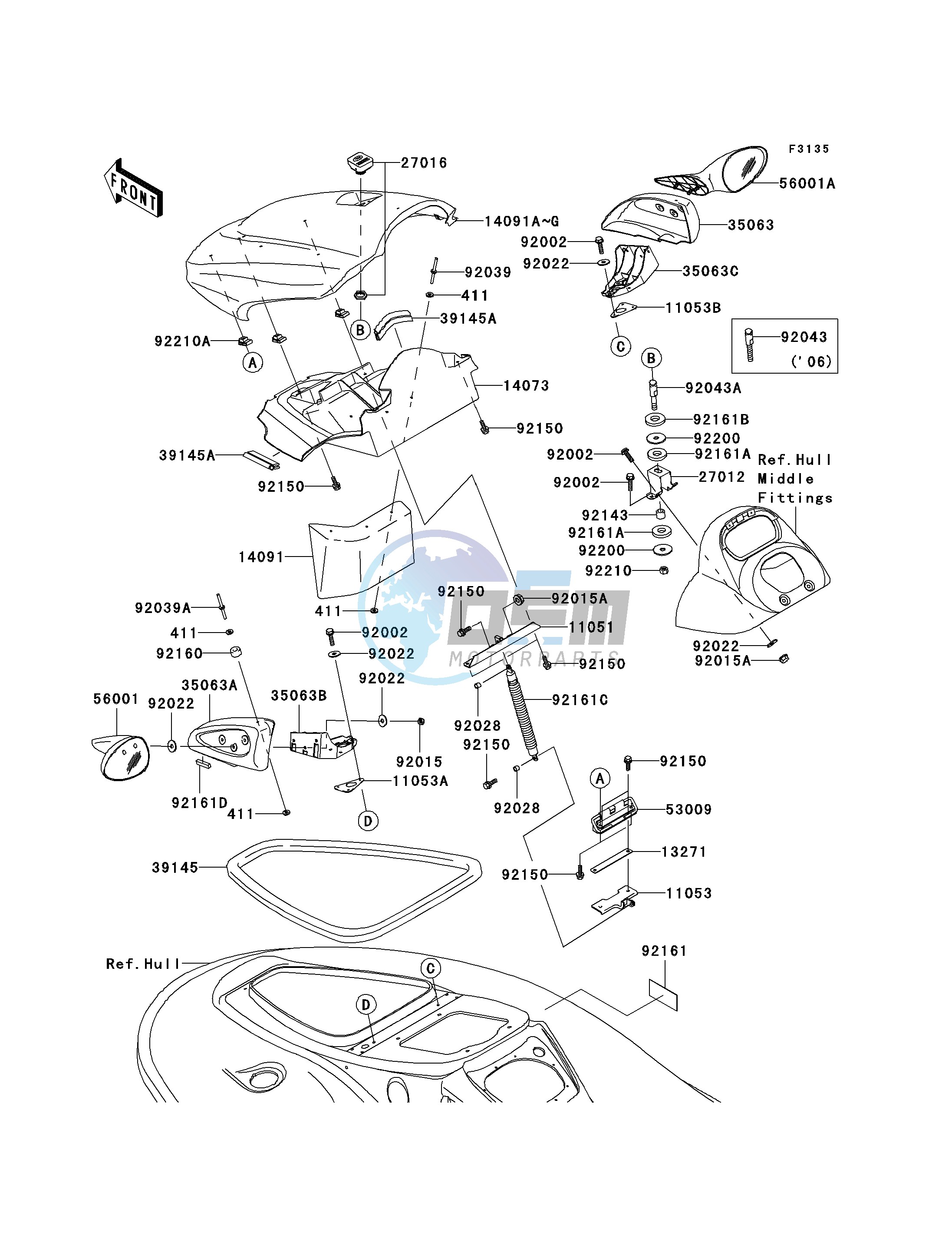 HULL FRONT FITTINGS