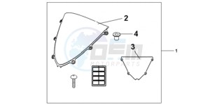 CBR1000RRA BR / HRC drawing WINDSCREEN