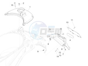 PRIMAVERA 50 4T 3V E4 30 MPH NOABS 30 Mph (NAFTA) drawing Rear cover - Splash guard