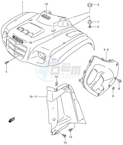 LT-F400 (P24) drawing FRONT FENDER (MODEL K4)