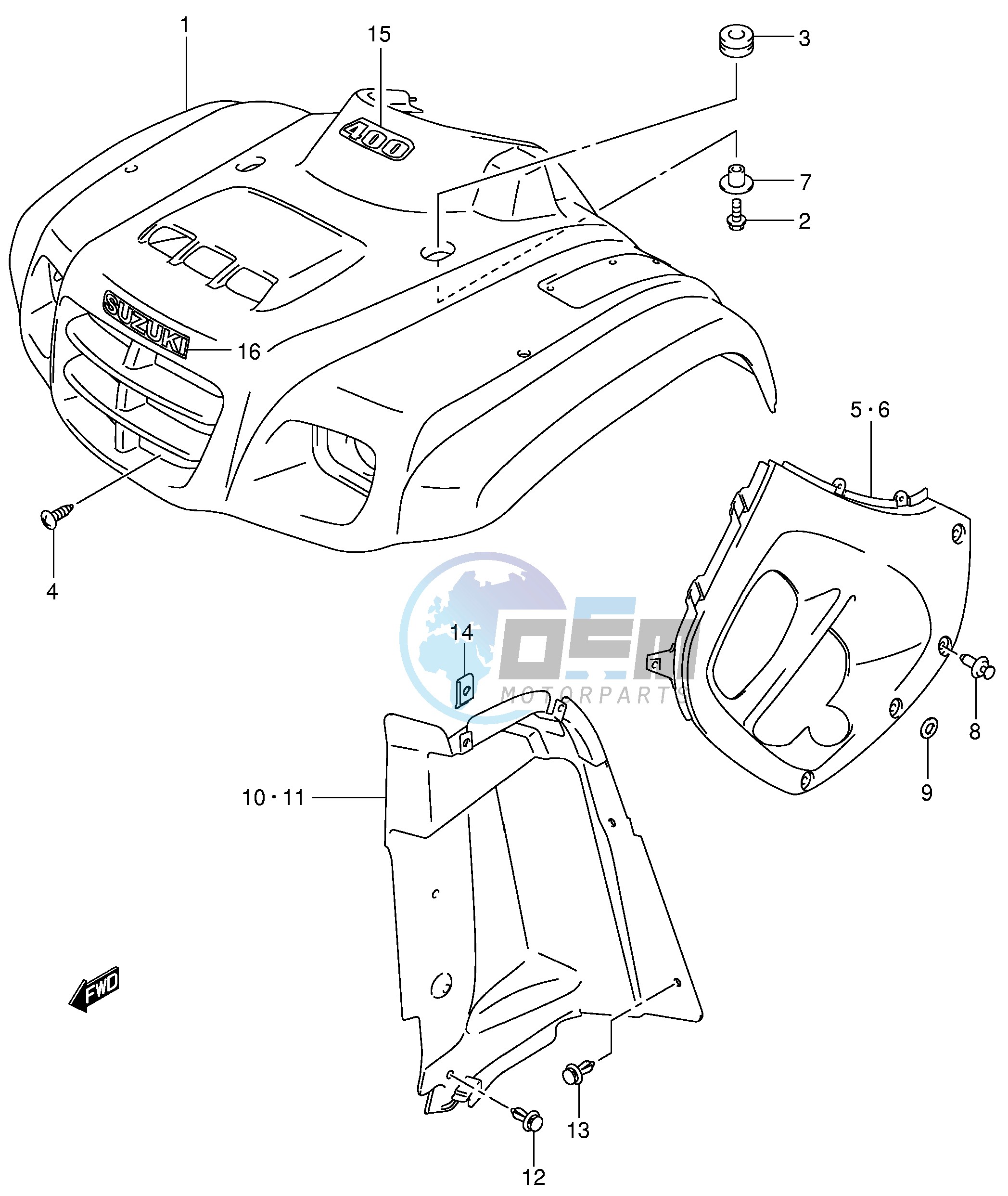 FRONT FENDER (MODEL K4)