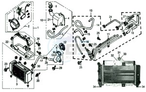 JOYRIDE 125 E2 drawing RADIATOR