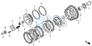 CB500S drawing CLUTCH