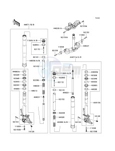 ZX 600 P [NINJA ZX-6R] (7F-8FA) P8F drawing FRONT FORK