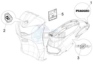 Liberty 125 4t Sport drawing Plates - Emblems