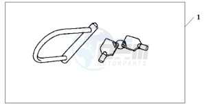 CBR125RWA UK - (E / WH) drawing U LOCK 115/270