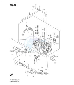 AN650 drawing THROTTLE BODY