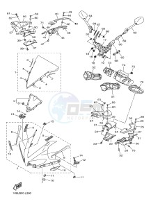 YZF-R1 998 R1 (1KBJ 1KBK) drawing COWLING 1