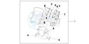 XL700VA9 Europe Direct - (ED / ABS) drawing WINDSCREEN