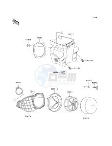 KX 500 E [KX500] (E10-E14) [KX500] drawing AIR CLEANER