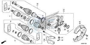 TRX500FA6F TRX500FA ED drawing FRONT KNUCKLE/FRONT DRIVE SHAFT