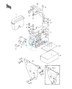 KZ 1000 E [SHAFT] (E1-E2) [SHAFT] drawing BATTERY CASE_TOOL CASE