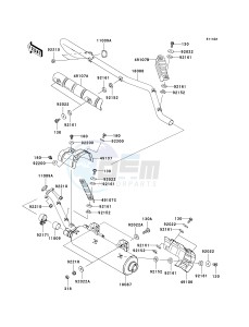 KVF 750 C [BRUTE FORCE 750 4X4I] (C6F-C7F) C7F drawing MUFFLER-- S- --- JKAVFDB1 6B503807 - - -