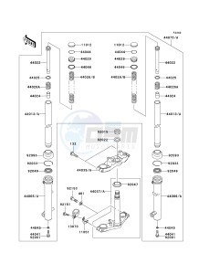 KLX 110 A (A1-A4) drawing FRONT FORK