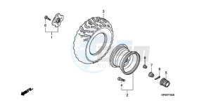 TRX420FE9 Australia - (U / 4WD) drawing REAR WHEEL