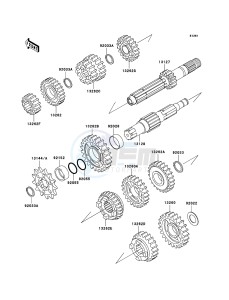 KX125 KX125M6F EU drawing Transmission