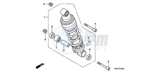 CB600FA9 France - (F / ABS CMF 25K) drawing REAR CUSHION