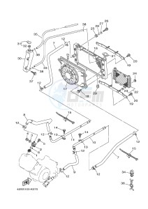 YXR700F YXR7FSPB RHINO 700 SPORTS EDITION (1RB9 1RBA 1RBB) drawing RADIATOR & HOSE