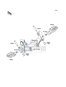 KX250F KX250-N2 EU drawing Footrests