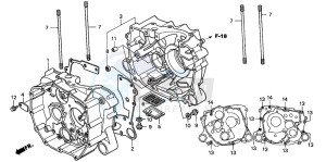 TRX250EX SPORTRAX 250 EX drawing CRANKCASE