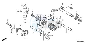 CRF450RC drawing GEAR SHIFT DRUM