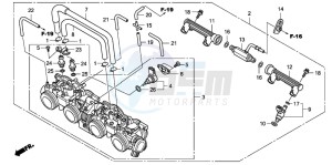 CBF1000A drawing THROTTLE BODY