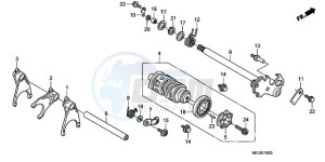 CBR600RA9 France - (F / ABS CMF) drawing GEARSHIFT DRUM