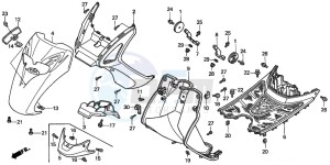 SFX50 drawing FRONT FENDER/STEP FLOOR