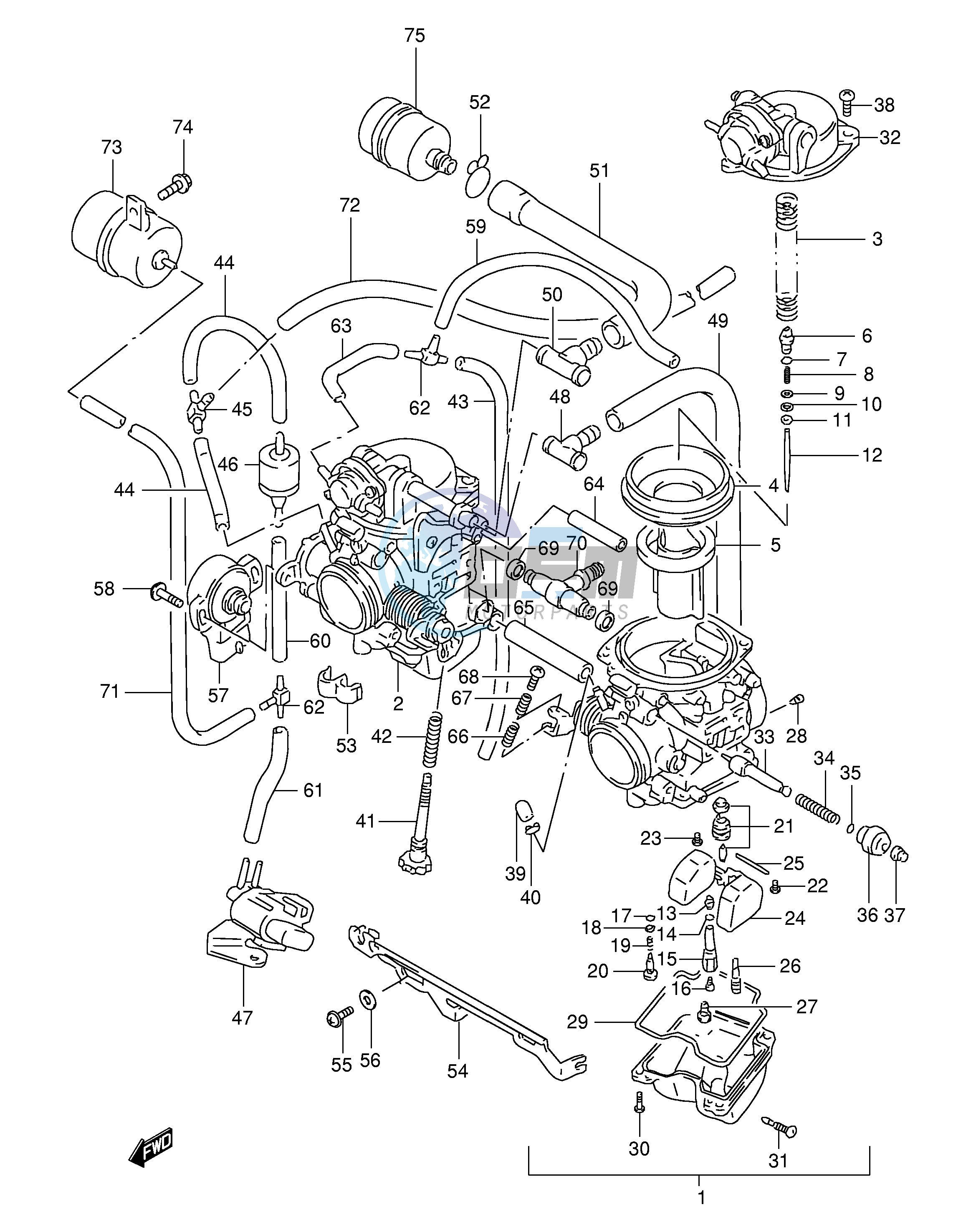 CARBURETOR (MODEL W X Y E4)