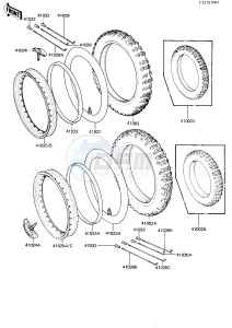 KDX 175 A [KDX175] (A2-A3) [KDX175] drawing WHEELS_TIRES -- 81-82 A2_A3- -