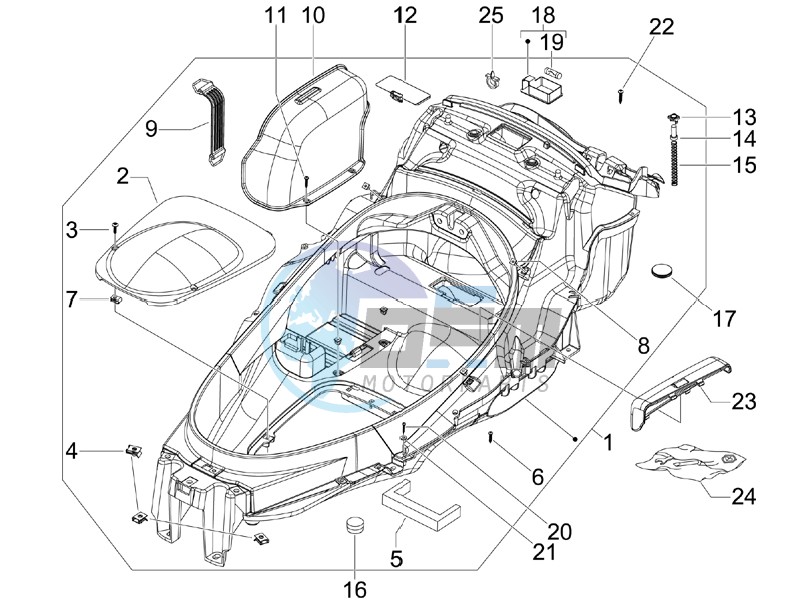 Helmet box - Undersaddle