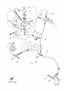 YFM700R (BMD6) drawing FRONT MASTER CYLINDER