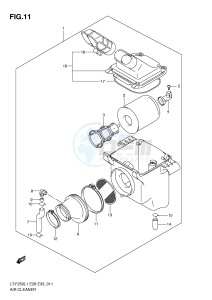 LT-F250 (E28-E33) drawing AIR CLEANER