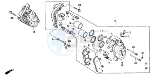 CBR600F drawing FRONT BRAKE CALIPER